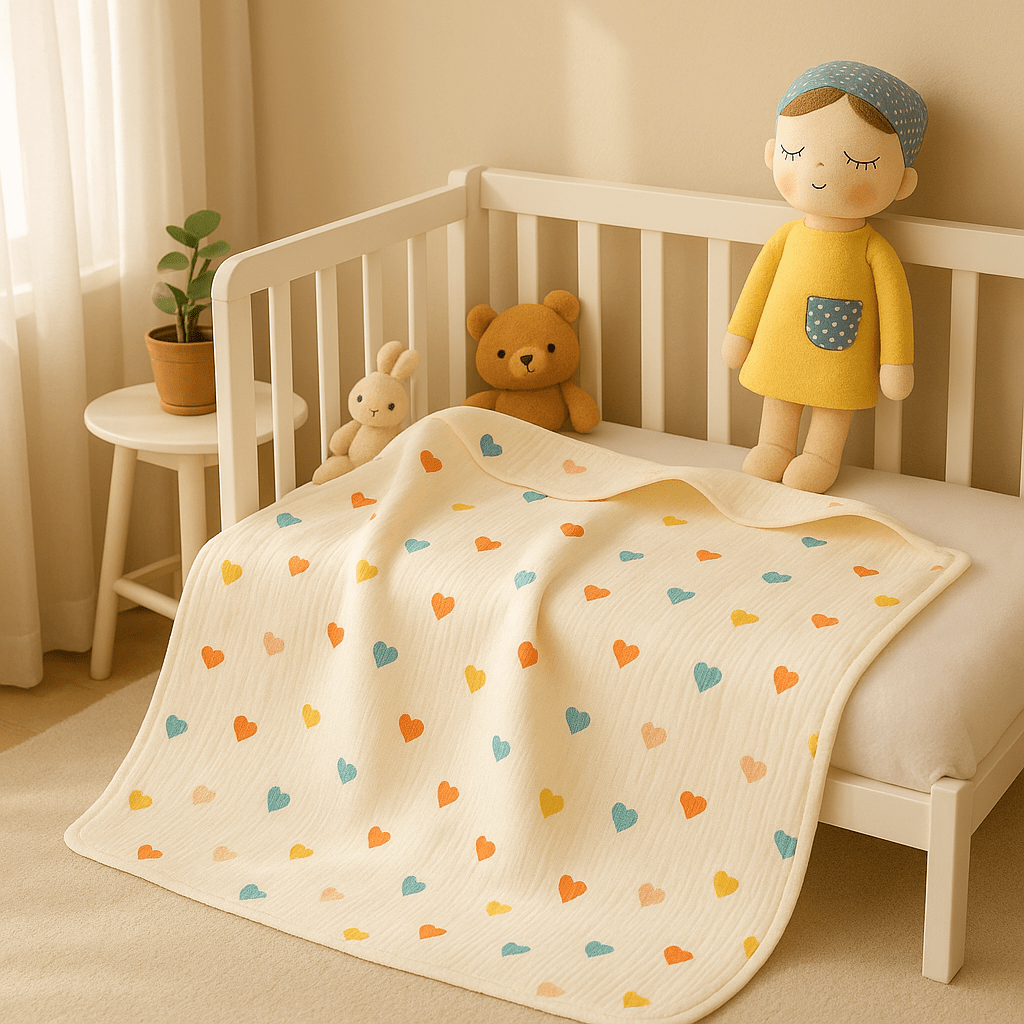 couverture-bébé-motif-cœur