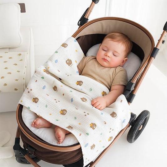 couverture bébé mousseline poussette